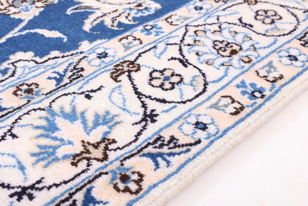 Perserteppich - Nain - 211 x 122 cm - blau - Image 6