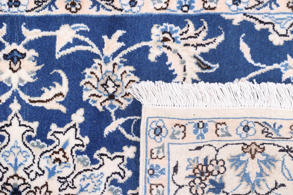 Perserteppich - Nain - 211 x 122 cm - blau - Image 8