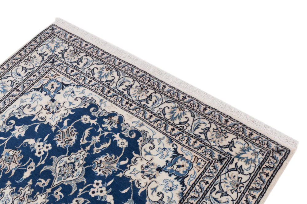 Perserteppich - Nain - 217 x 154 cm - dunkelblau - Image 4