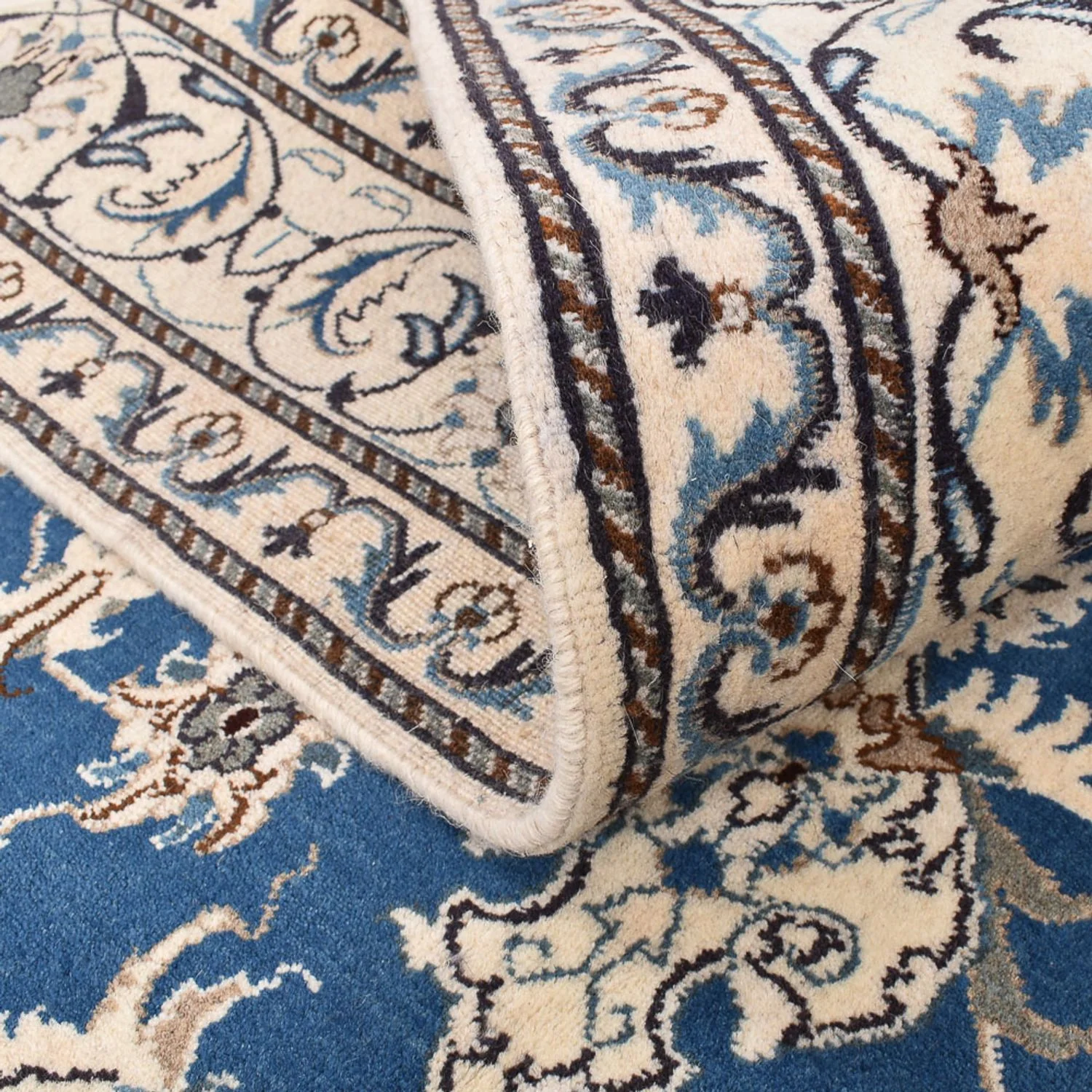 Perserteppich - Nain - 234 x 166 cm - blau - Image 4