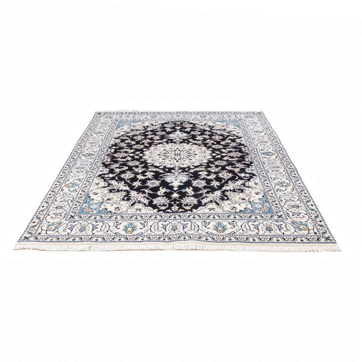 Perserteppich - Nain - 234 x 166 cm - dunkelblau - Image 5
