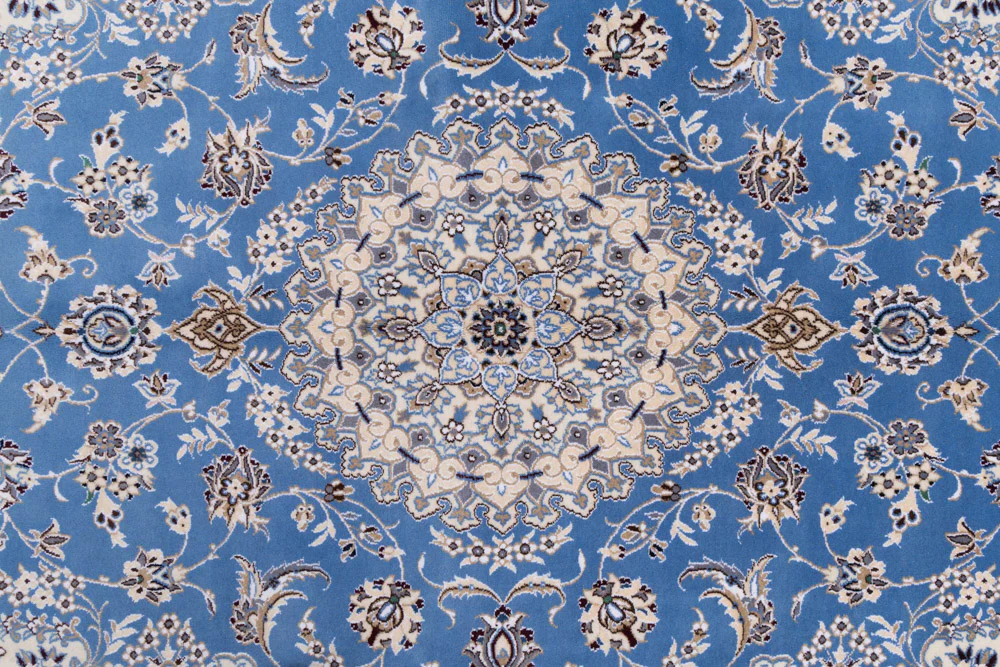Perserteppich - Nain - 249 x 157 cm - hellblau - Image 8