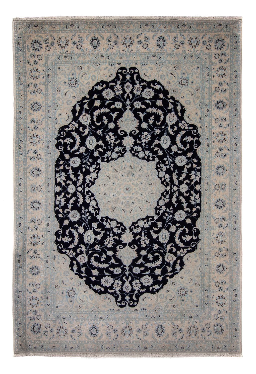 Perserteppich - Nain 352 x 253 cm - dunkelblau