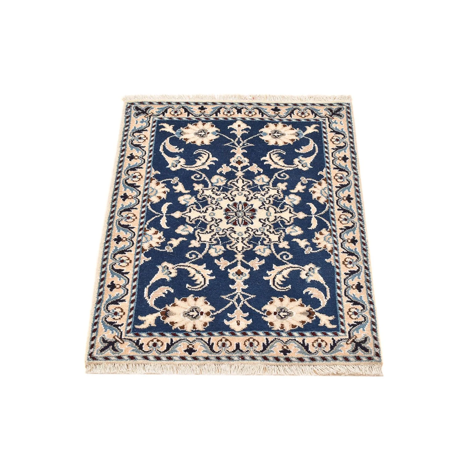 Perserteppich - Nain - 85 x 60 cm - blau - Image 4