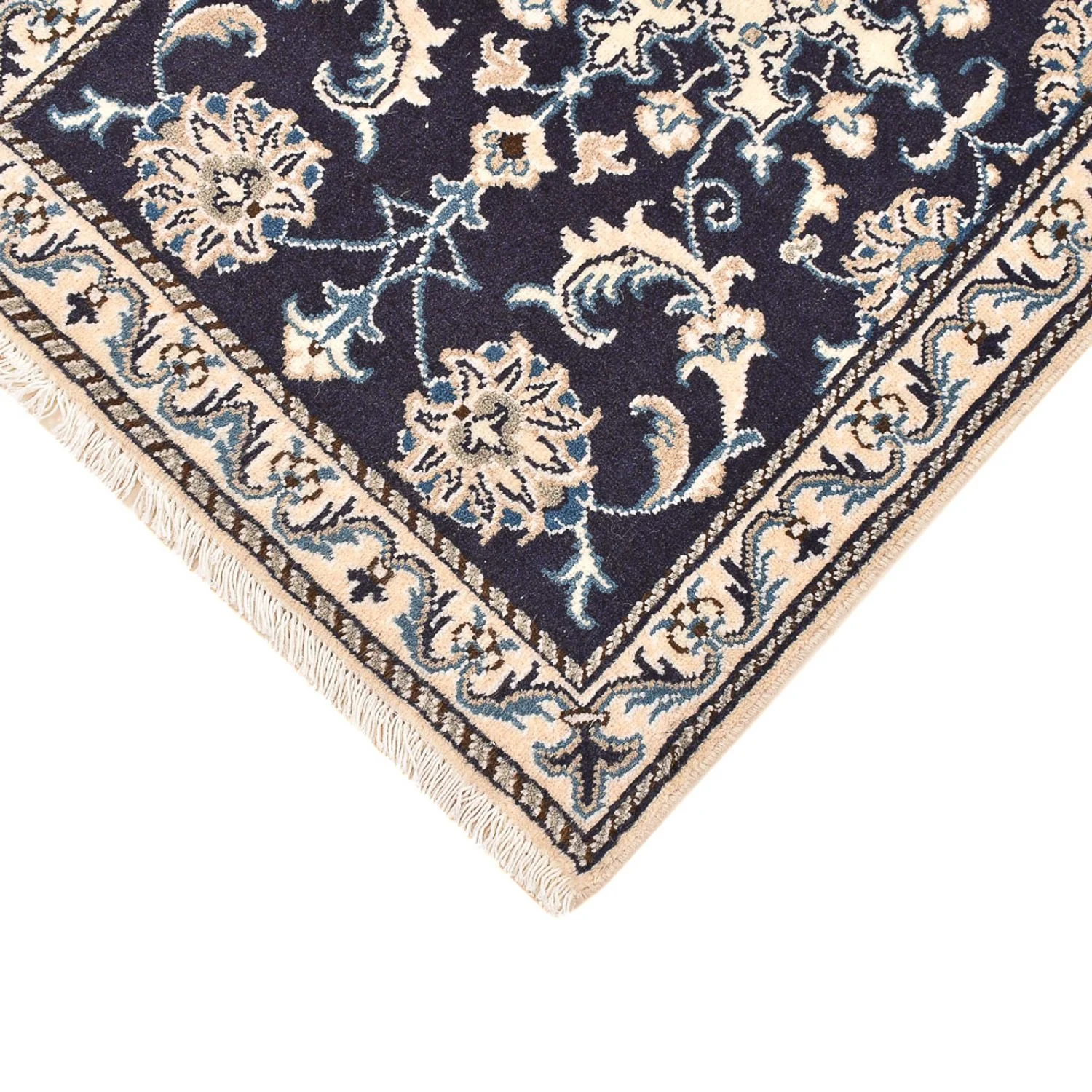 Perserteppich - Nain - 90 x 60 cm - dunkelblau - Image 2