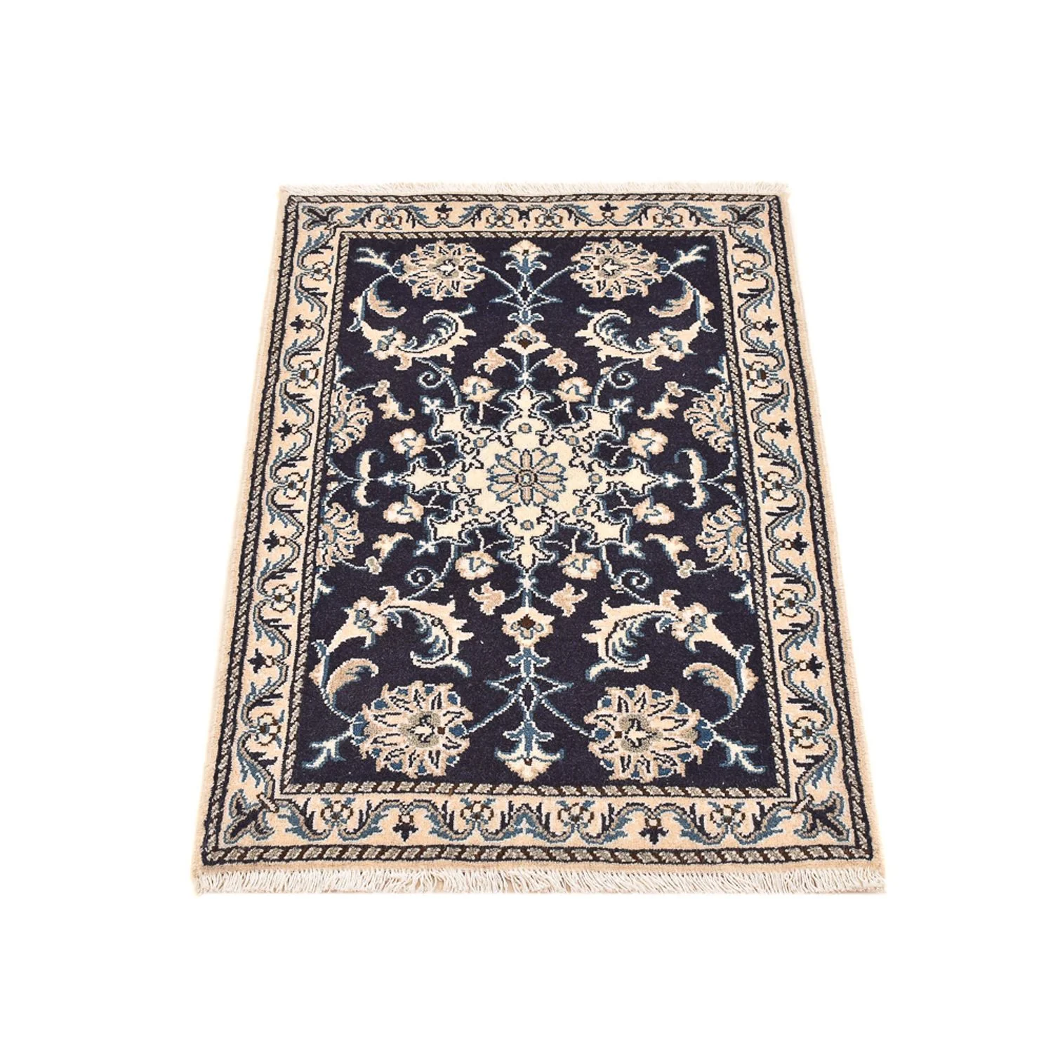 Perserteppich - Nain - 90 x 60 cm - dunkelblau - Image 4