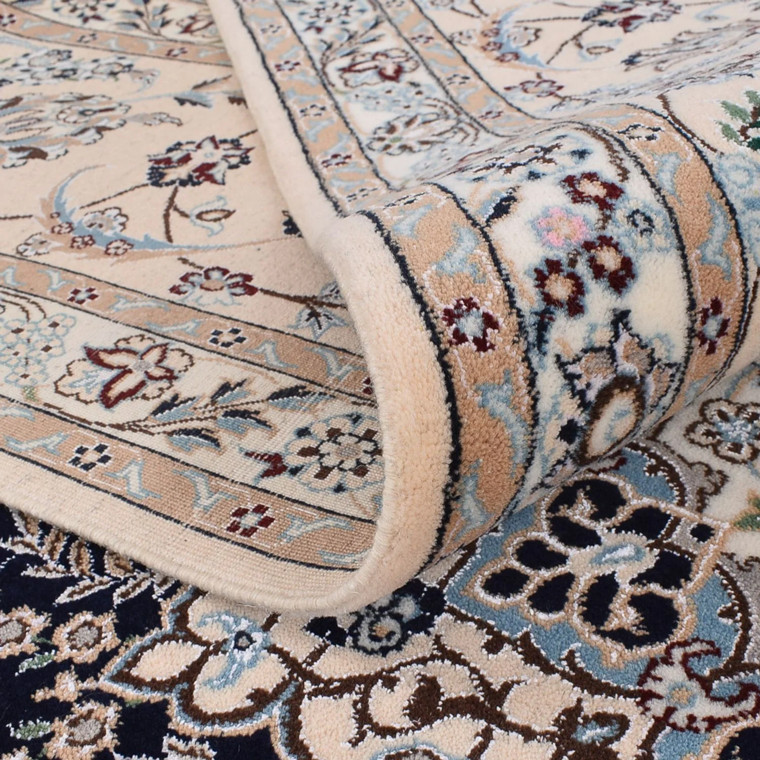 Perserteppich - Nain - Premium - 306 x 254 cm - dunkelblau - Image 4