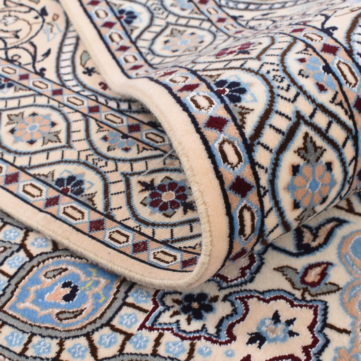 Perserteppich - Nain - Premium - 314 x 253 cm - hellblau - Image 4