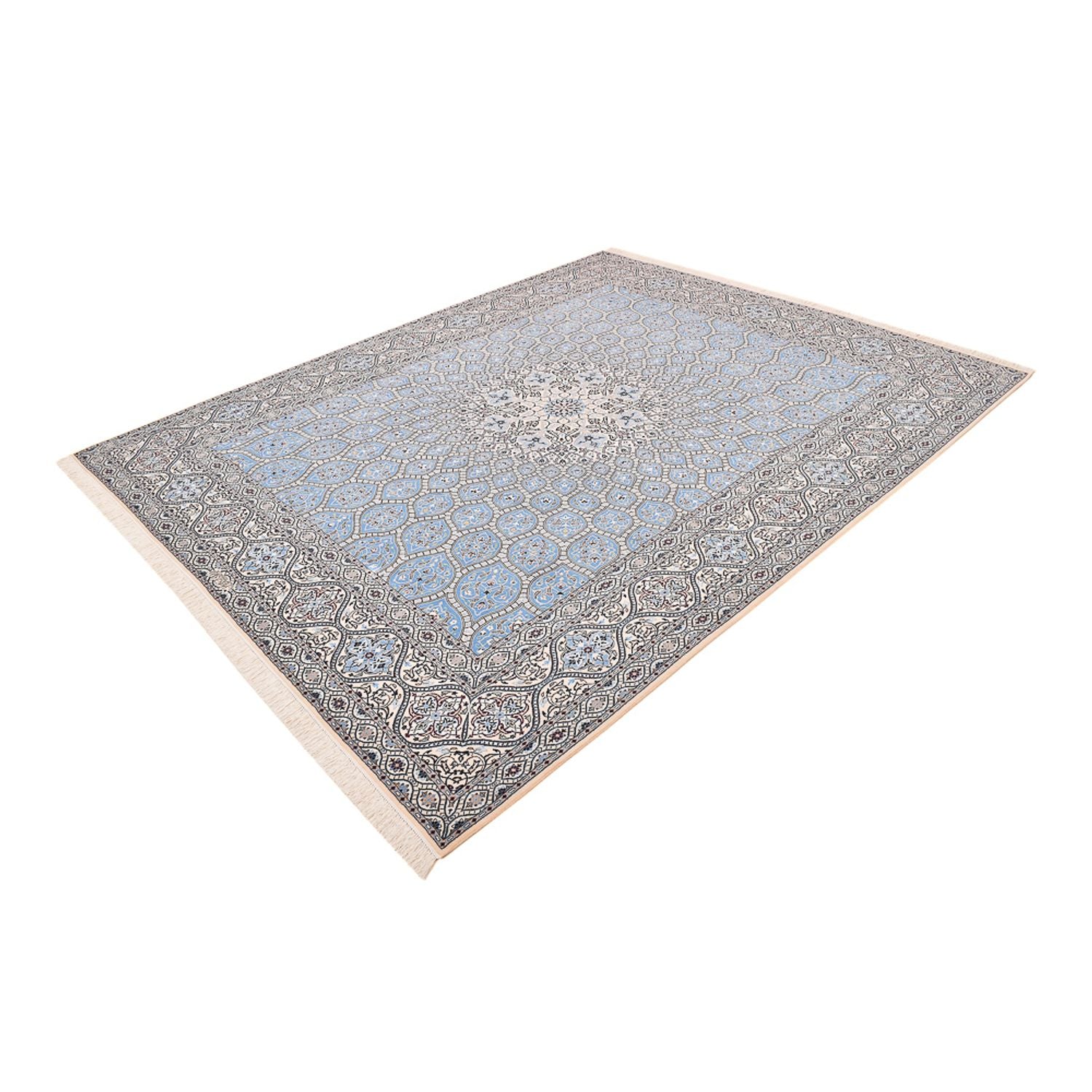Perserteppich - Nain - Premium - 314 x 253 cm - hellblau - Image 5