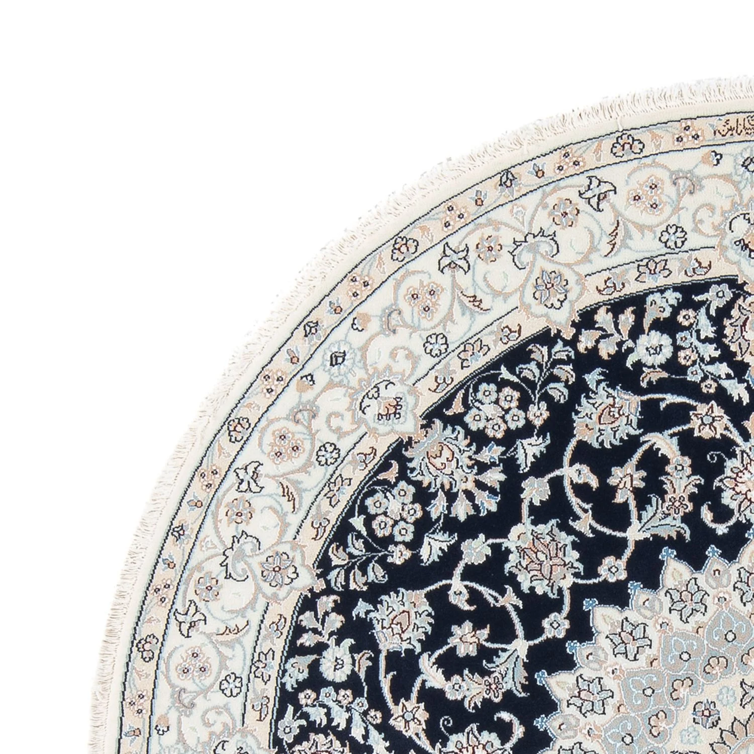 Perserteppich - Nain - Premium rund  - 150 x 150 cm - dunkelblau - Image 3