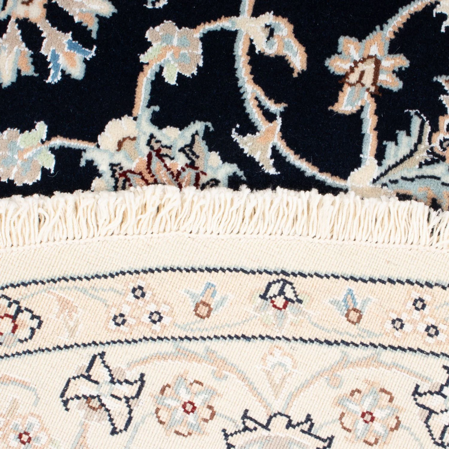 Perserteppich - Nain - Premium rund  - 150 x 150 cm - dunkelblau - Image 4