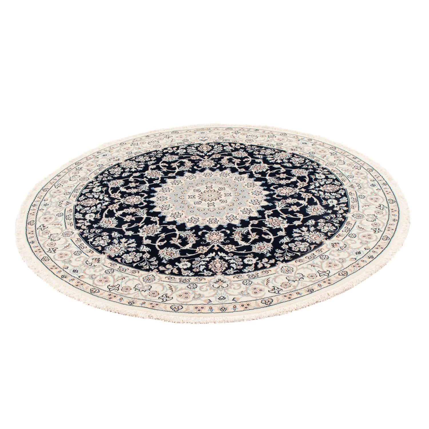 Perserteppich - Nain - Premium rund  - 150 x 150 cm - dunkelblau - Image 5