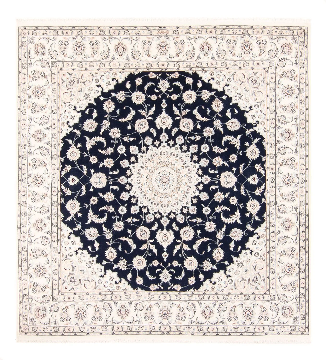 Perserteppich - Nain quadratisch - 210 x 200 cm - dunkelblau