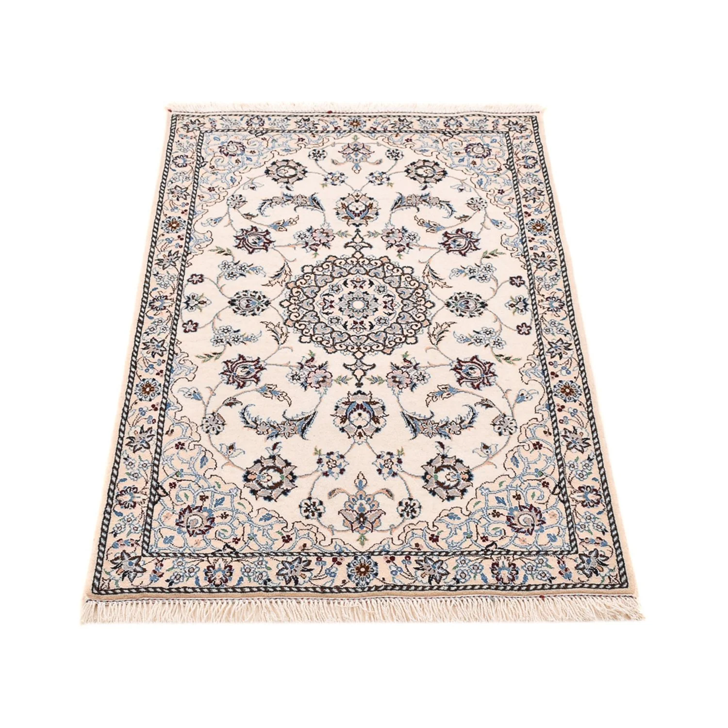 Perserteppich - Nain - Royal - 108 x 71 cm - hellgrau - Image 5