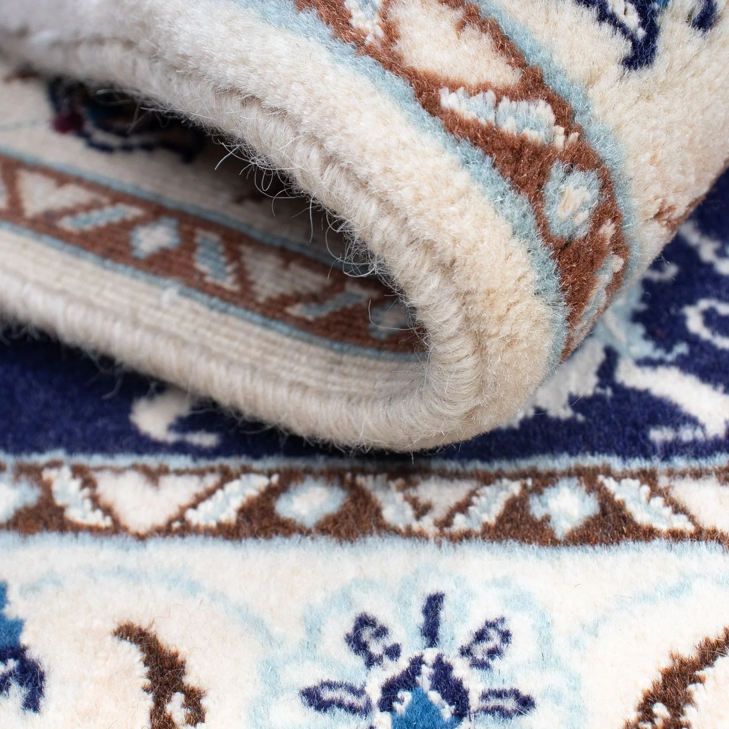 Perserteppich - Nain - Royal 85 x 55 cm - dunkelblau - Image 4