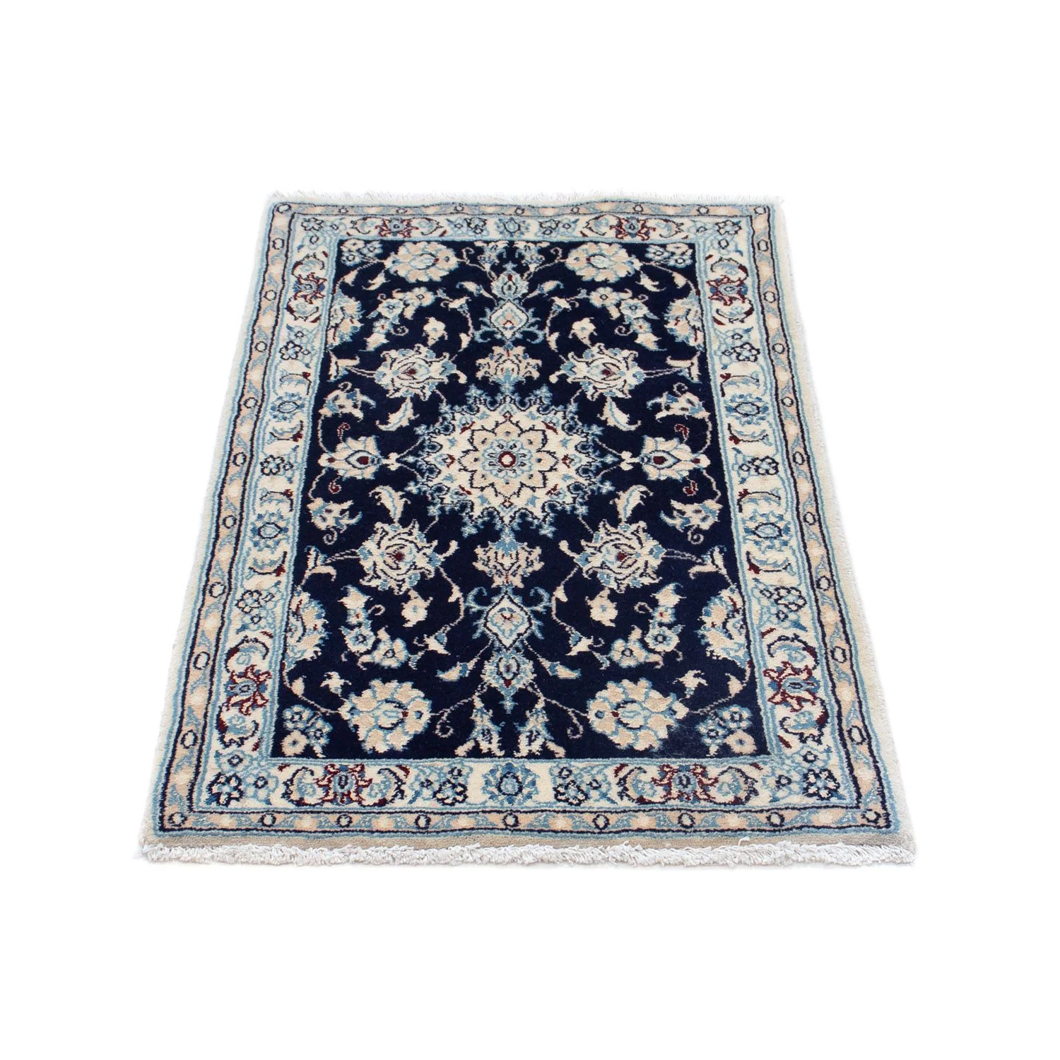 Perserteppich - Nain - Royal 94 x 56 cm - dunkelblau - Image 5