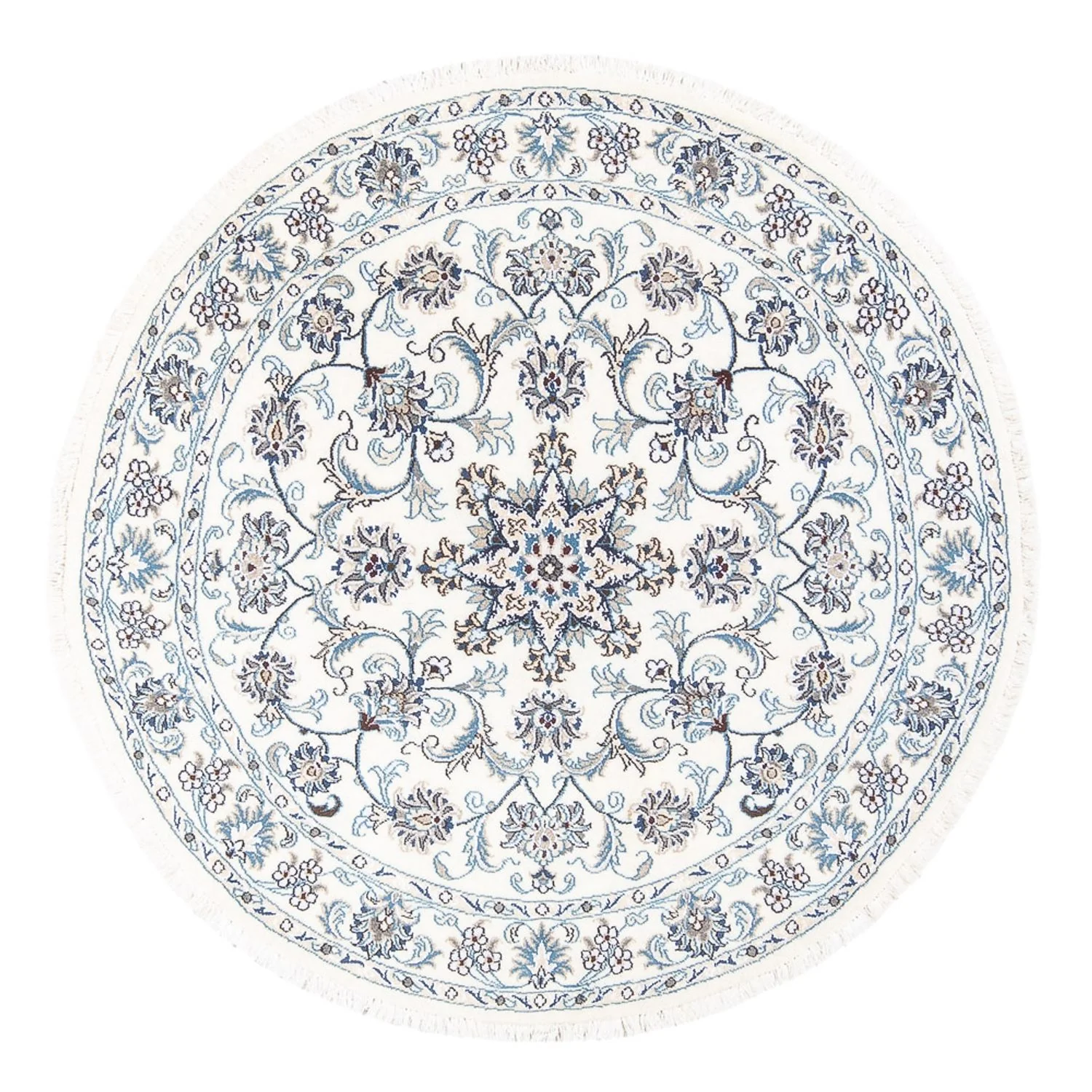 Perserteppich - Nain rund  - 150 x 150 cm - creme
