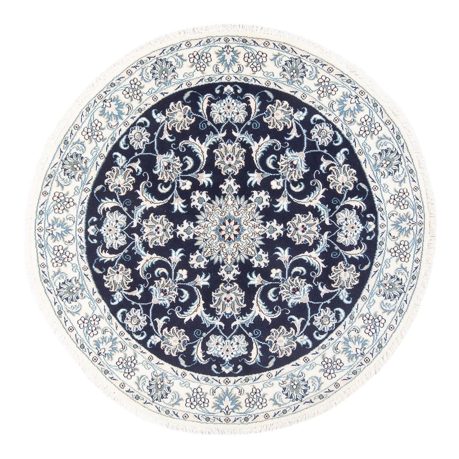 Perserteppich - Nain rund  - 150 x 150 cm - dunkelblau - Image 12