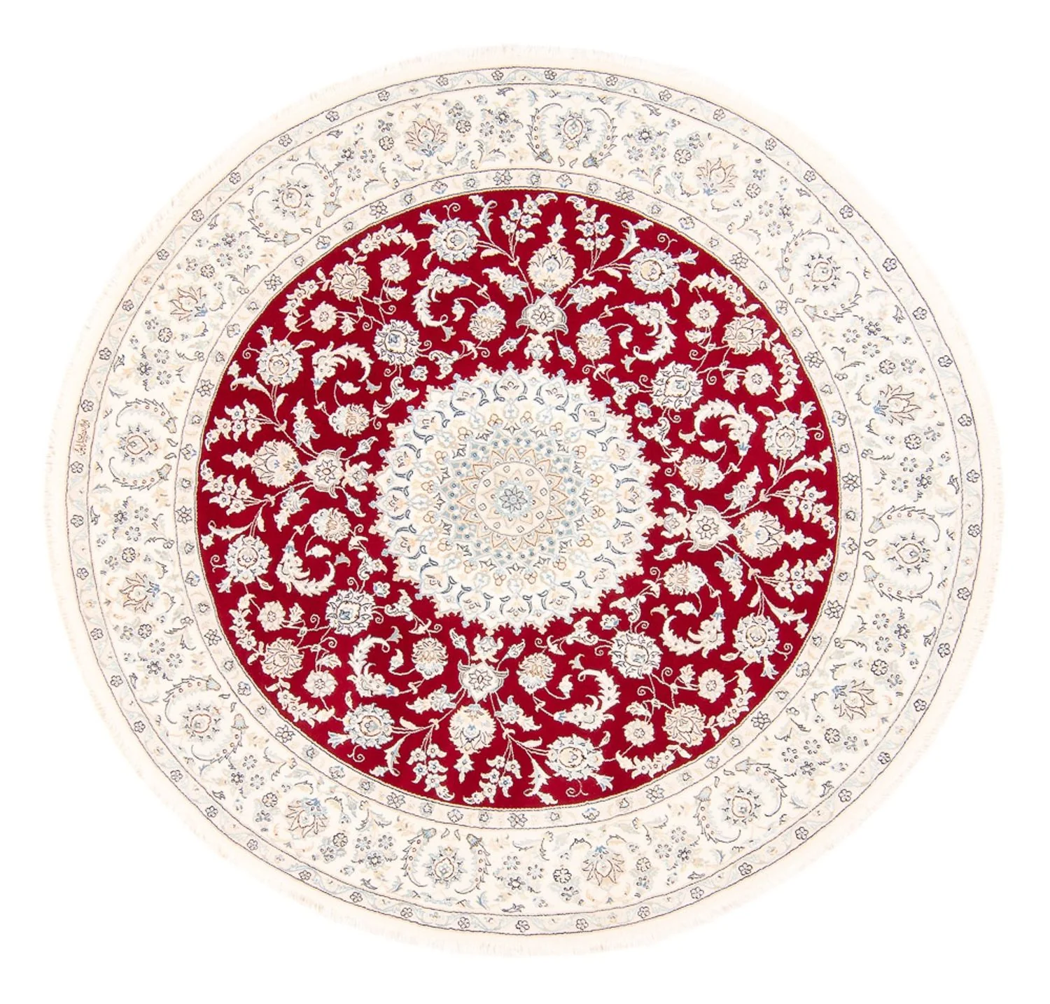 Perserteppich - Nain rund  - 200 x 200 cm - rot