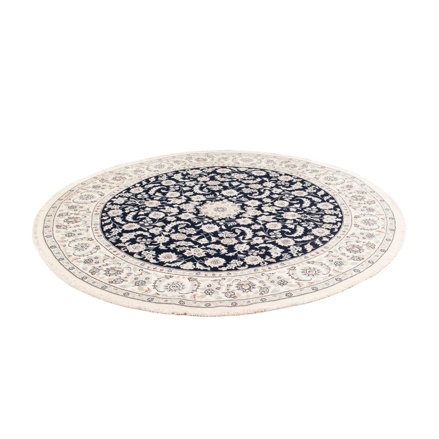 Perserteppich - Nain rund  - 202 x 202 cm - dunkelblau - Image 5