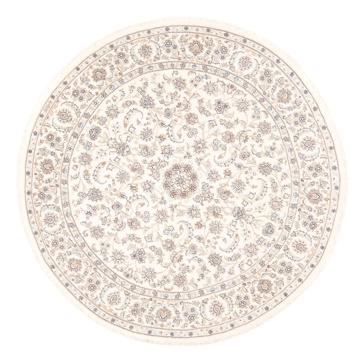 Perserteppich - Nain rund  - 203 x 200 cm - creme
