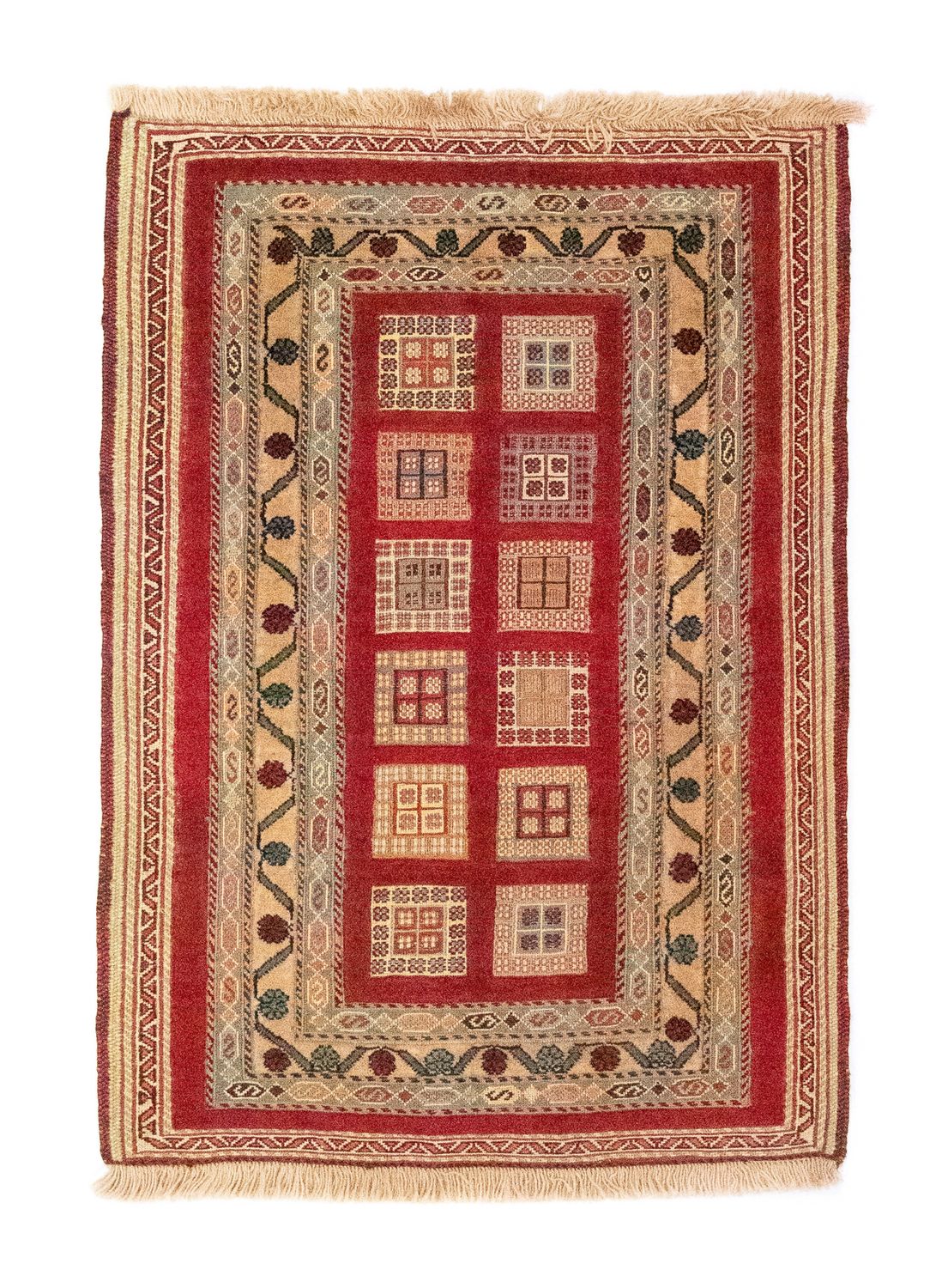 Perserteppich - Nomadic 114 x 81 cm - rot