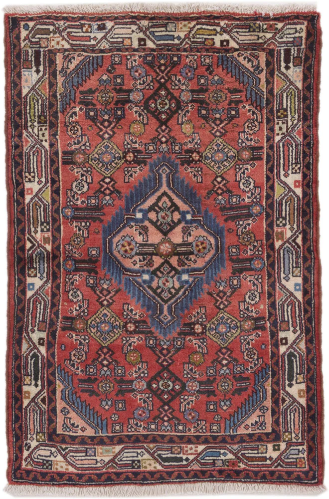 Perserteppich - Nomadic - 118 x 78 cm - dunkelrot