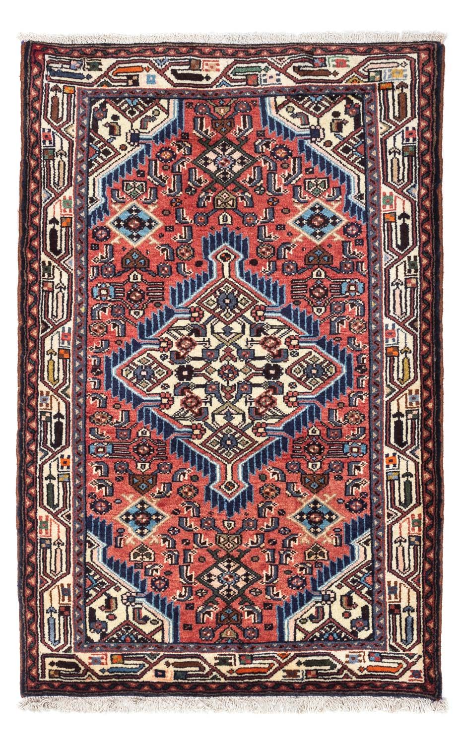 Perserteppich - Nomadic 125 x 80 cm - hellrot