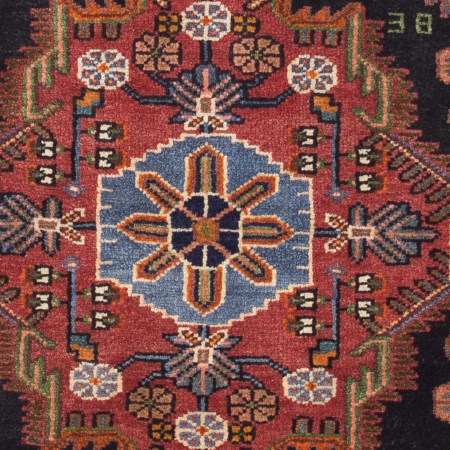 Perserteppich - Nomadic 126 x 90 cm - dunkelrot - Image 2