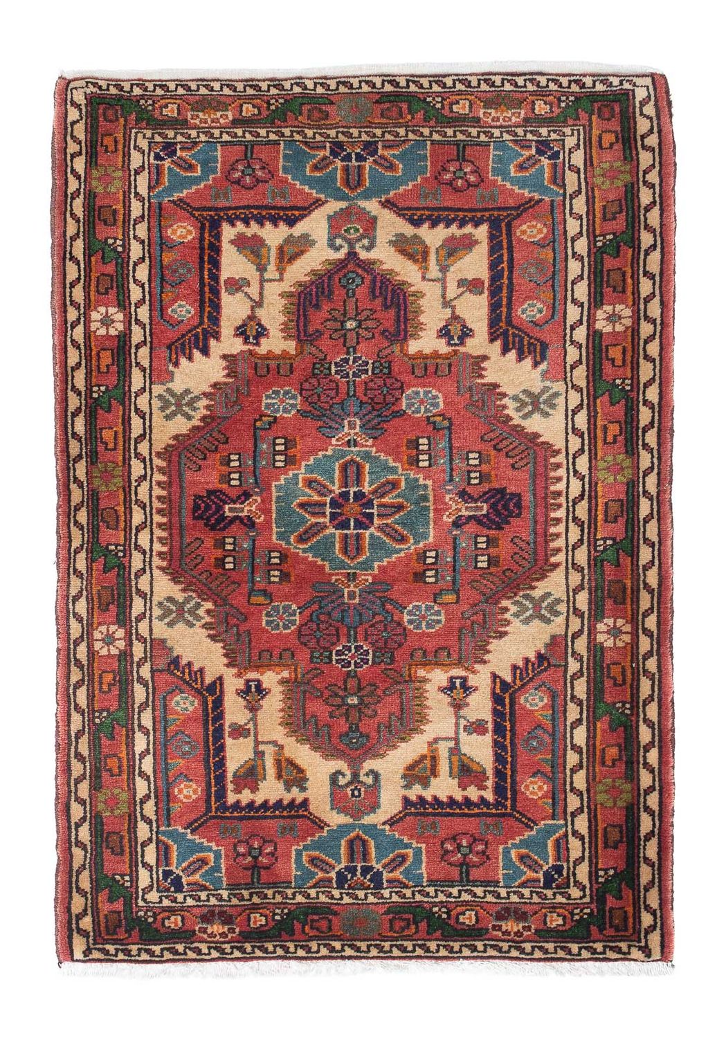 Perserteppich - Nomadic 130 x 92 cm - hellrot