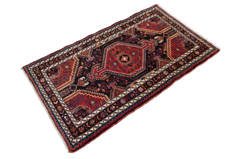 Perserteppich - Nomadic - 135 x 87 cm - dunkelrot - Image 3