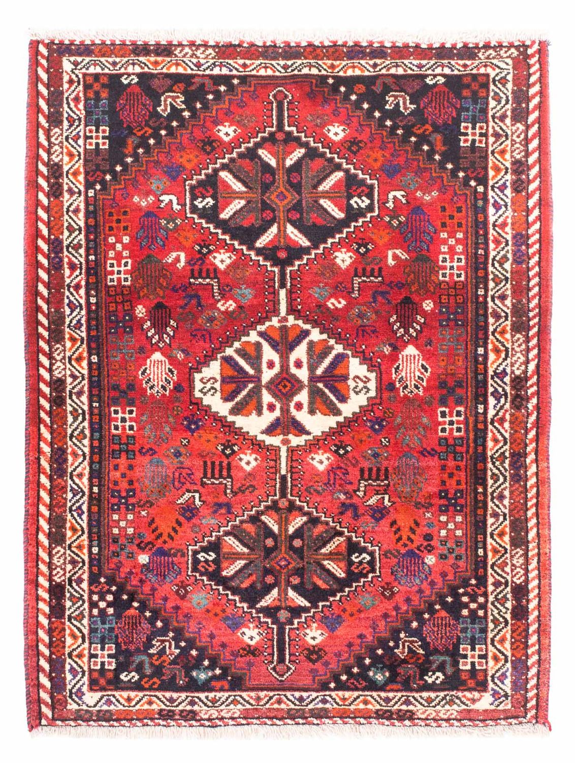 Perserteppich - Nomadic 153 x 120 cm - dunkelrot