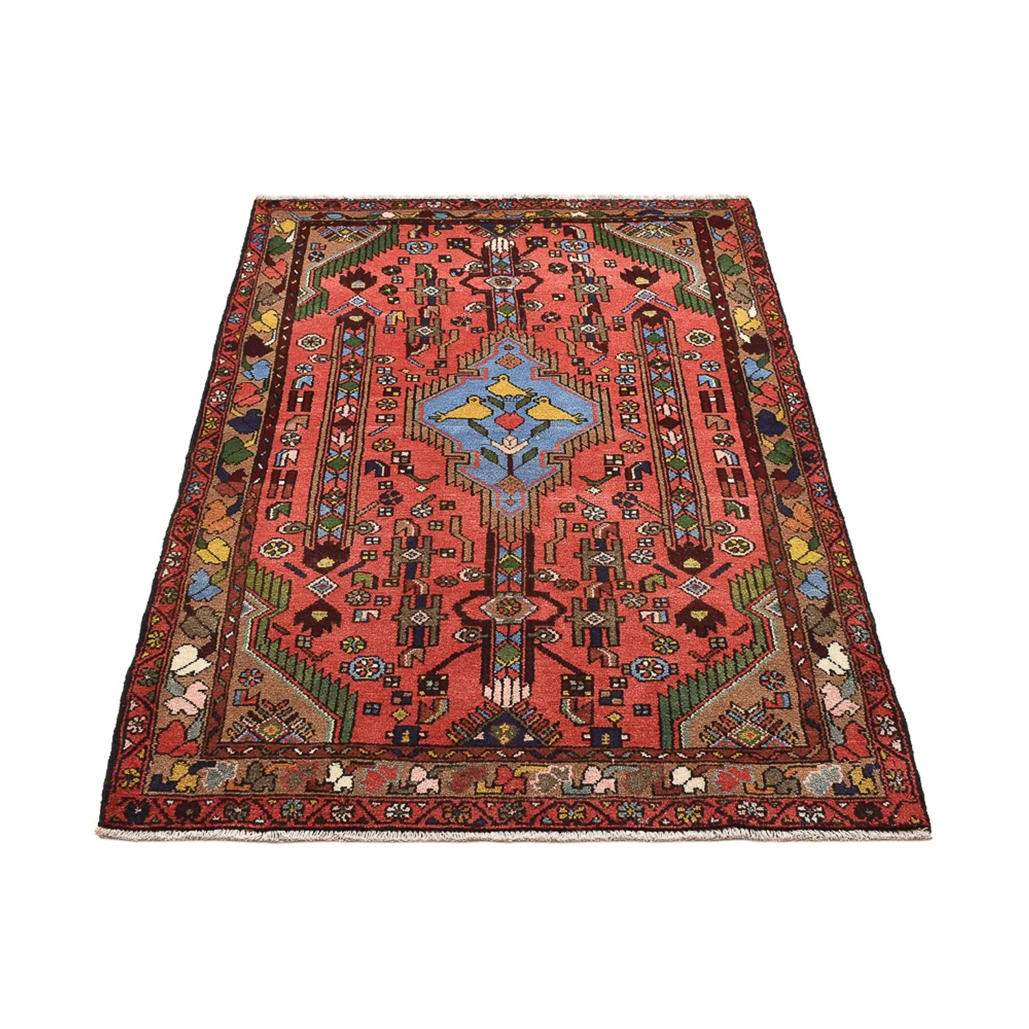 Perserteppich - Nomadic - 155 x 104 cm - hellrot - Image 5