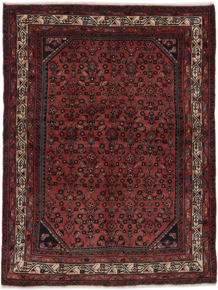 Perserteppich - Nomadic - 190 x 146 cm - dunkelrot