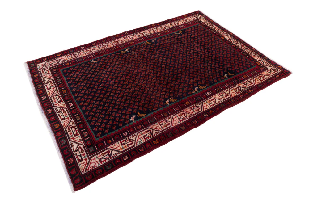 Perserteppich - Nomadic - 215 x 138 cm - dunkelrot - Image 3