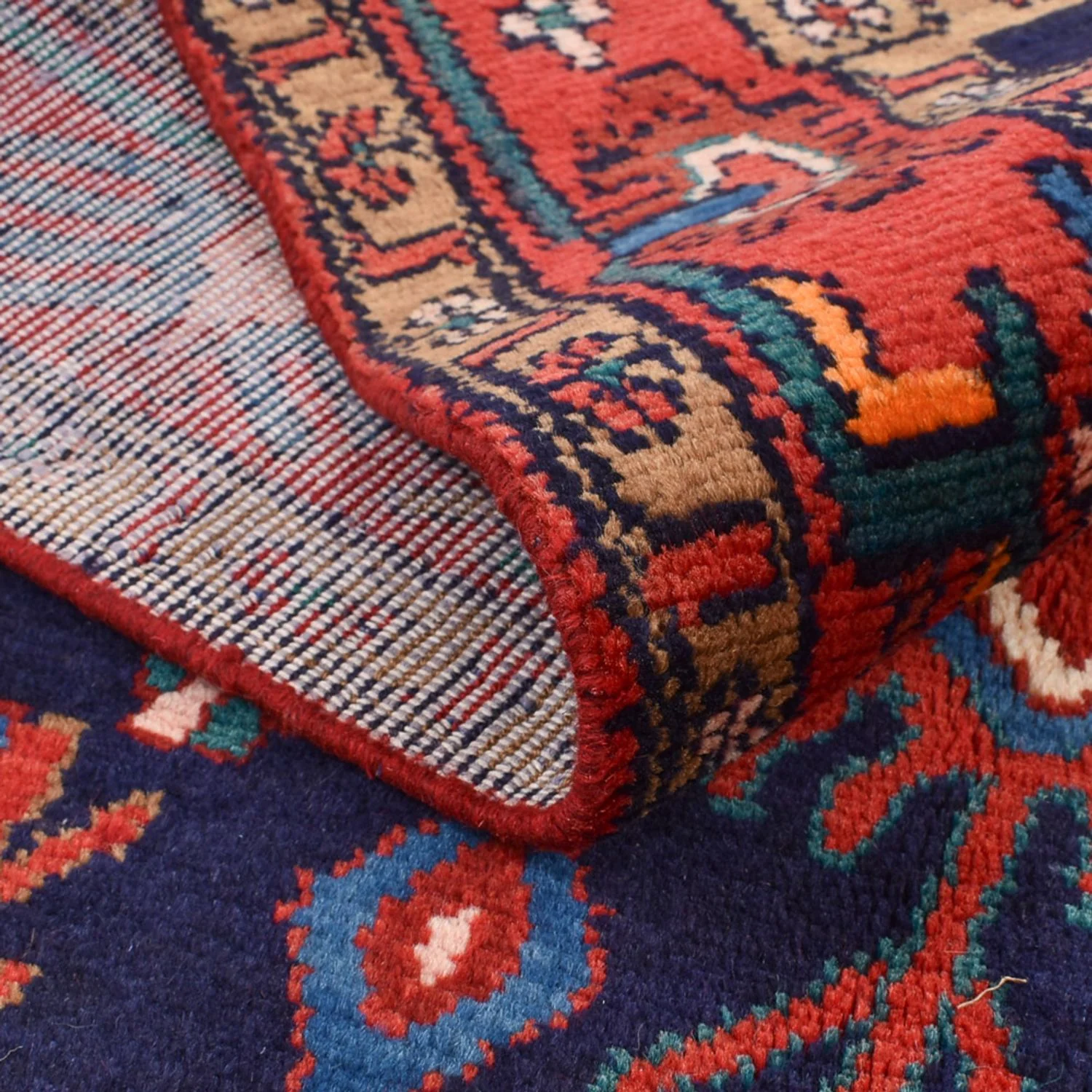 Perserteppich - Nomadic - 250 x 142 cm - dunkelblau - Image 4