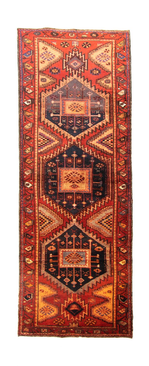 Perserteppich - Nomadic 300 x 108 cm - blau