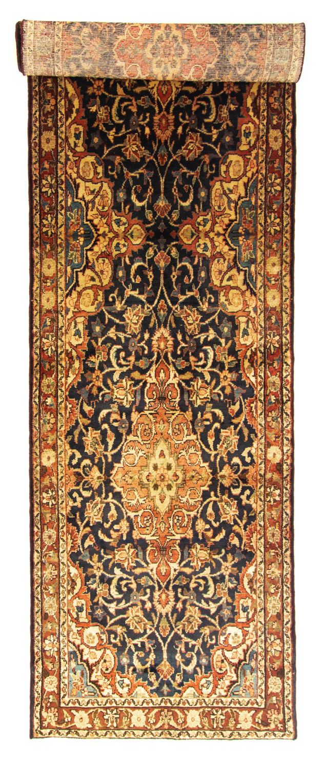 Perserteppich - Nomadic 428 x 110 cm - blau