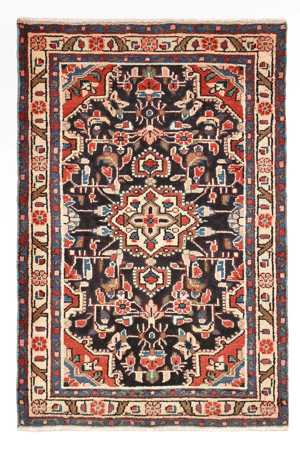 Perserteppich - Nomadic - 96 x 65 cm - dunkelblau