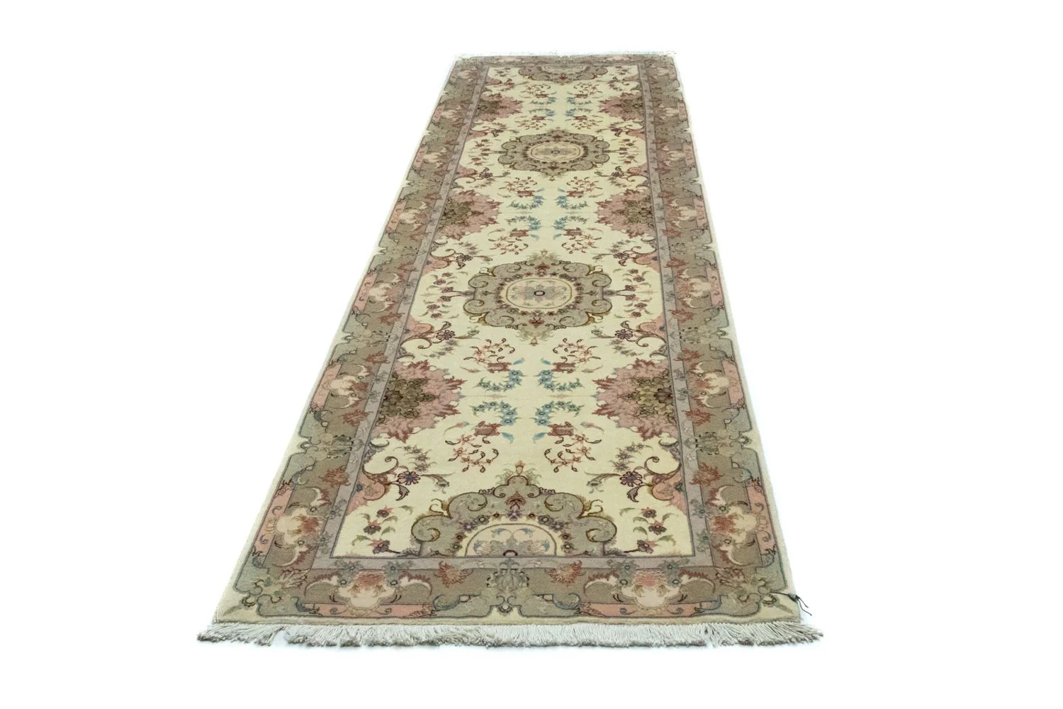 Perserteppich - Täbriz 339 x 91 cm - beige - Image 3