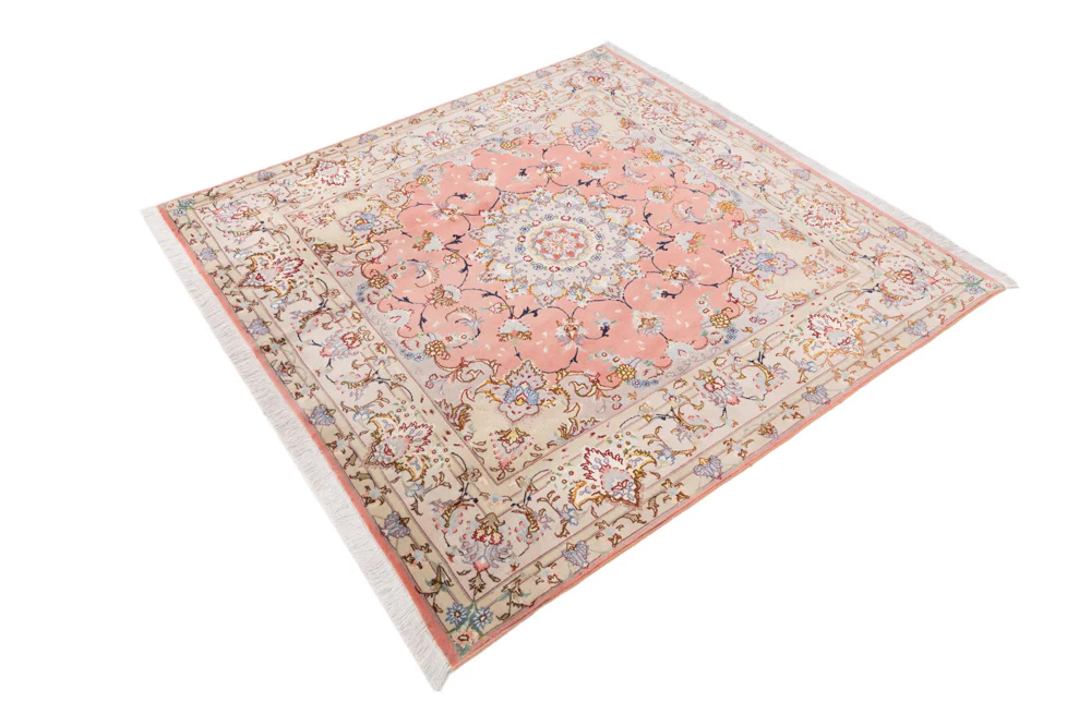 Perserteppich - Täbriz - Royal quadratisch  - 153 x 153 cm - sand - Image 2