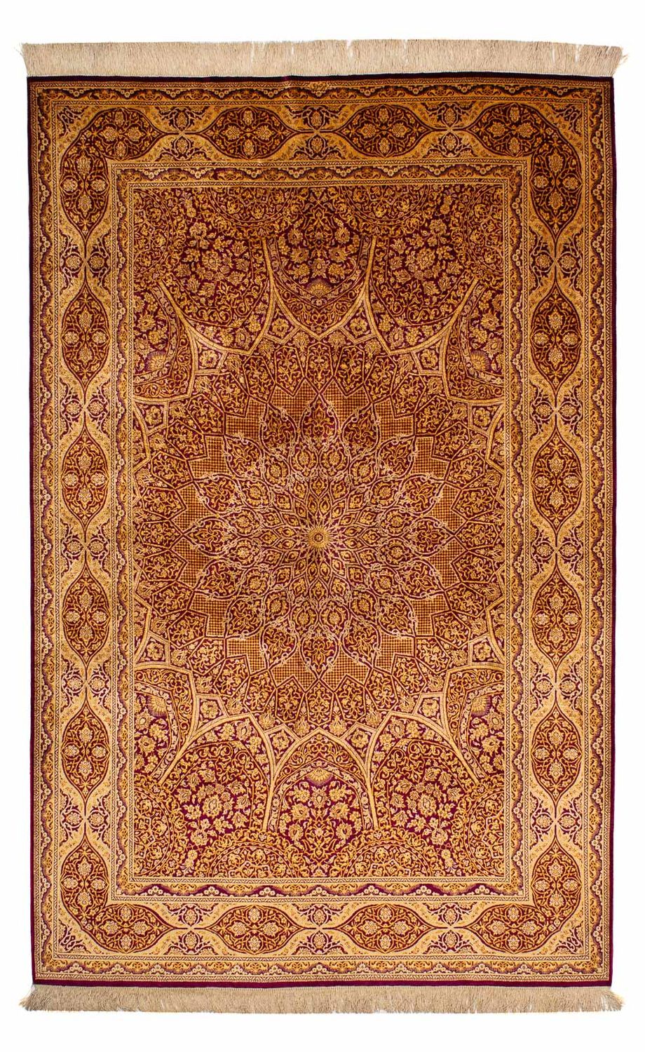 Ghom - Seide Teppich 216x132cm - Perserteppich