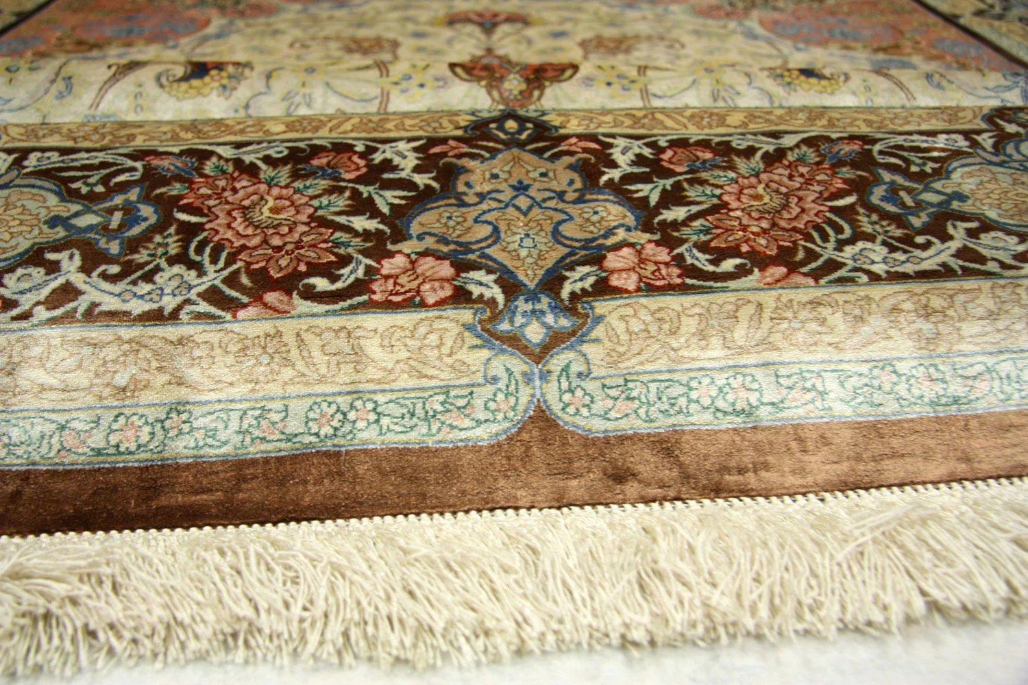 Seidenteppich - Ghom Seide - Premium 240 x 155 cm Teppich Wohnzimmer - Image 3