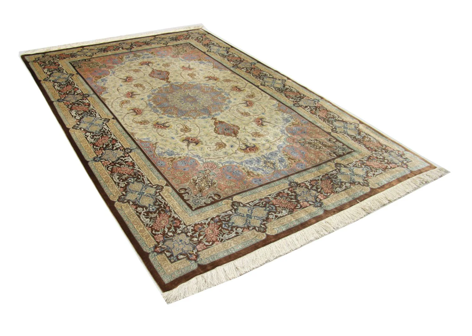 Seidenteppich - Ghom Seide - Premium 240 x 155 cm Teppich Wohnzimmer - Image 5