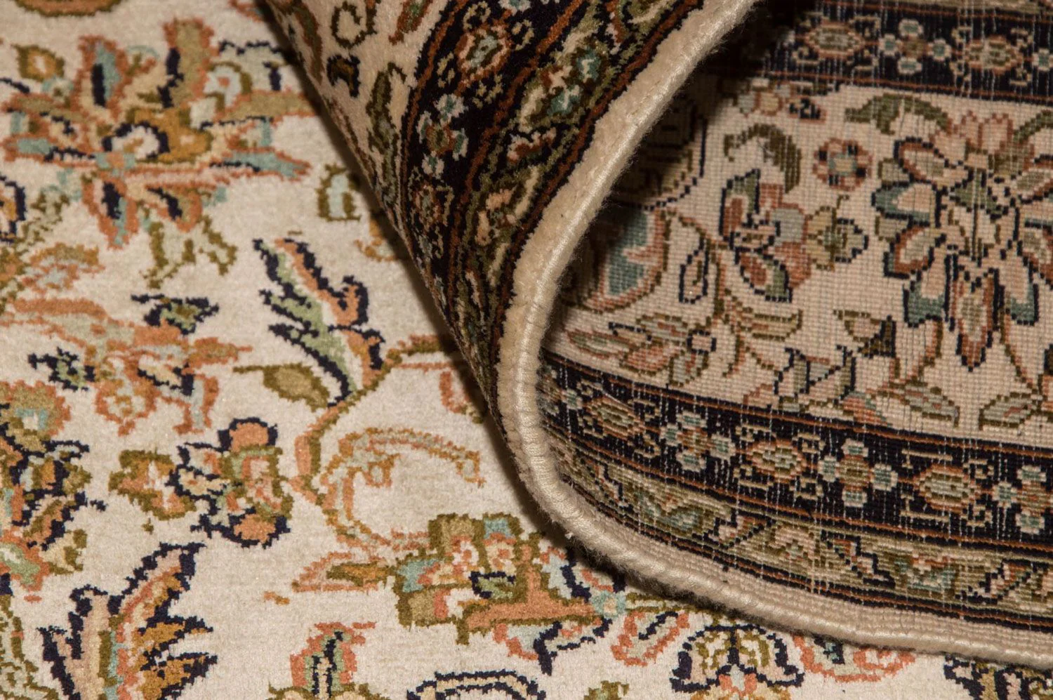 Kaschmir Seide Teppich 186x126cm - Orientteppich - Image 4