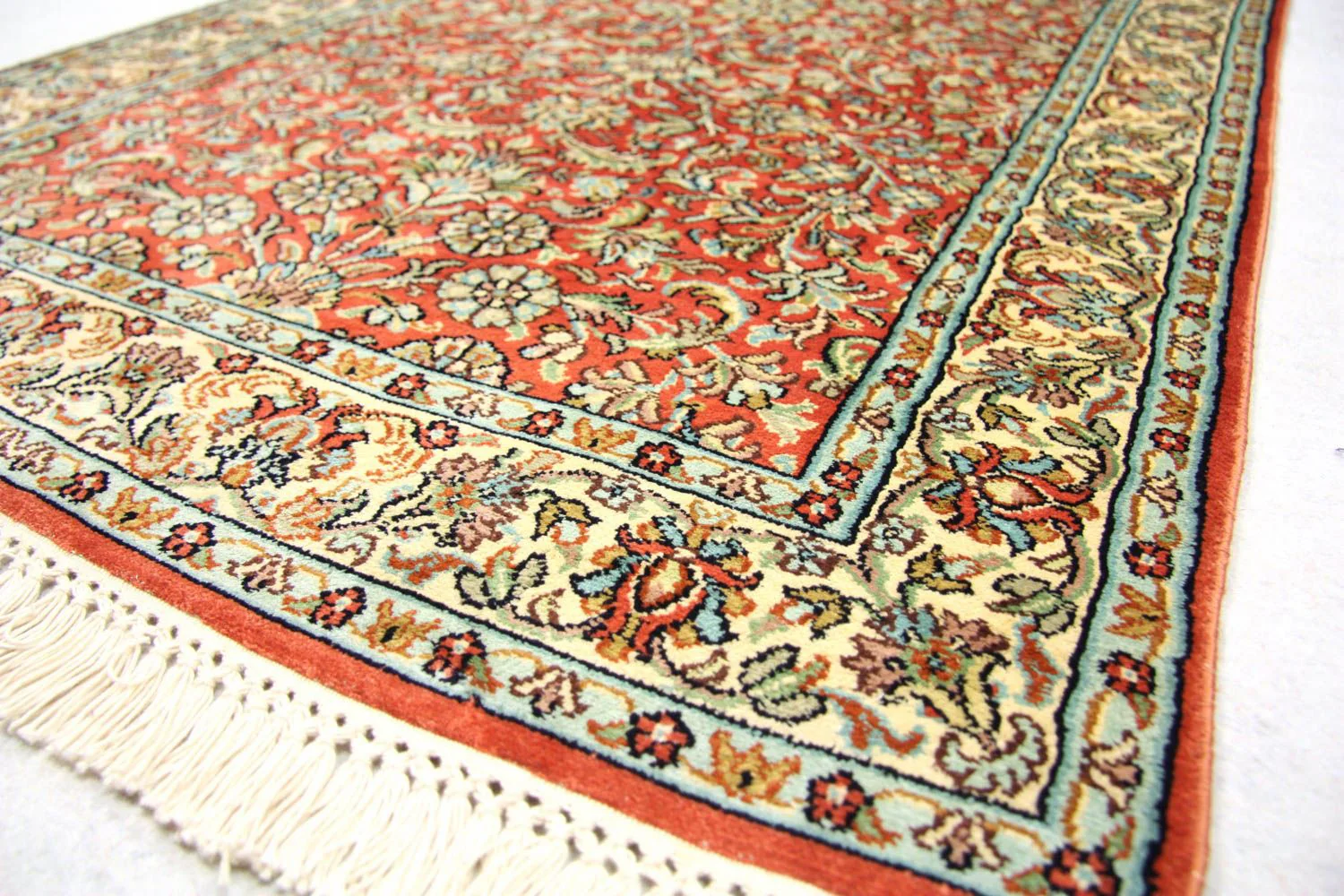Seidenteppich - Kaschmir Seide 292 x 78 cm Teppich Läufer - Image 3
