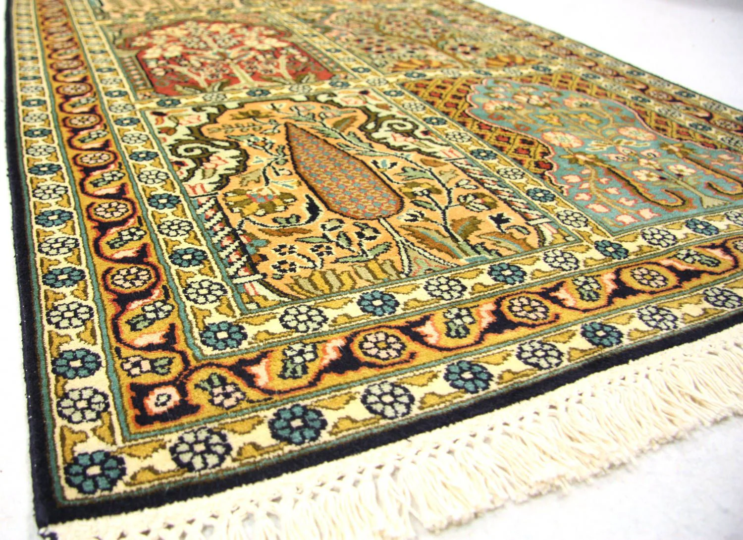 Seidenteppich - Kaschmir Seide 298 x 82 cm Teppich Läufer - Image 3