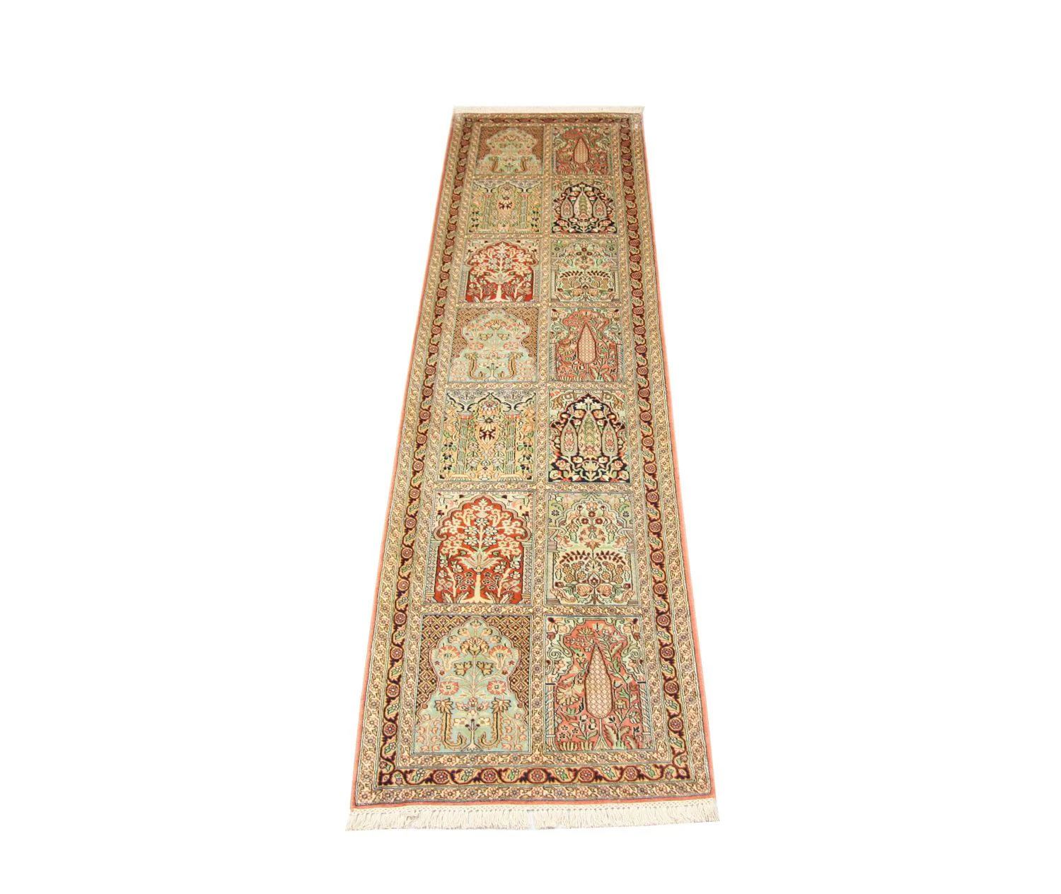 Seidenteppich - Kaschmir Seide 305 x 79 cm Teppich Läufer