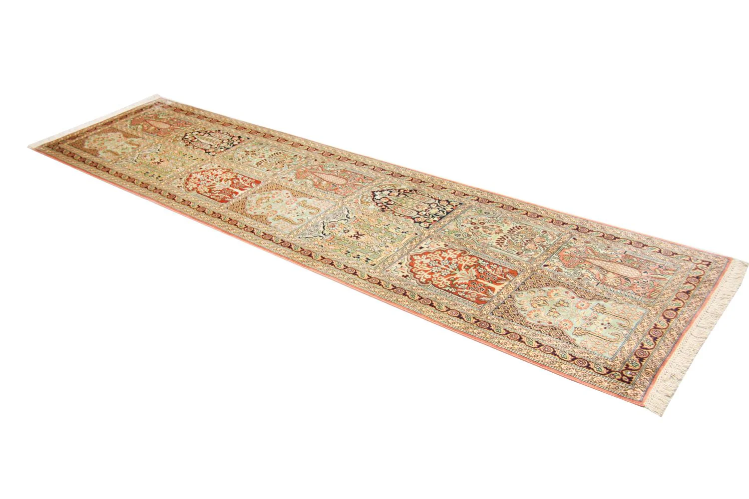 Seidenteppich - Kaschmir Seide 305 x 79 cm Teppich Läufer - Image 3