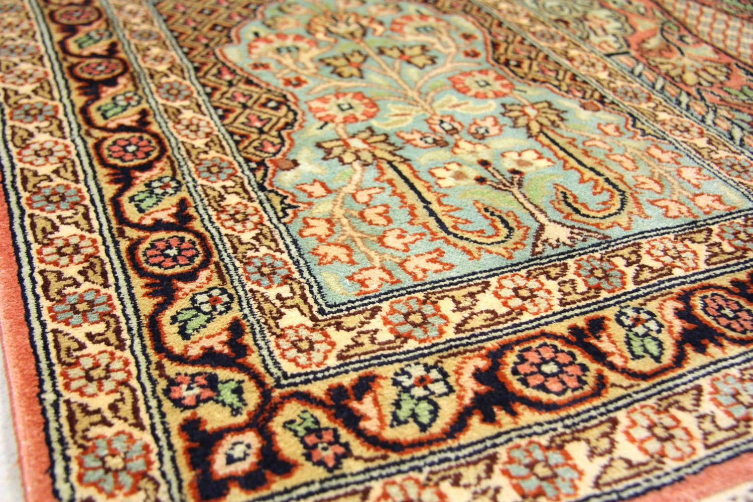 Seidenteppich - Kaschmir Seide 307 x 78 cm Teppich Läufer - Image 2
